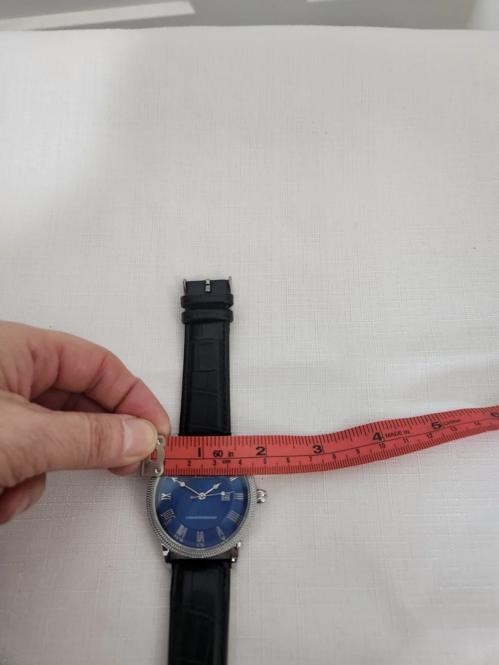 Stauer Urban Blue Men’s Blue Dial & Black Leather Strap Watch. 43mm.